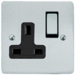 Single Socket Scbk Satin Chrome T03.840.SCBK