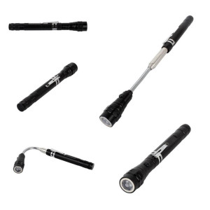 Dekton DT60710 Magnetic Flexi Head Pickup Tool With Telescopic LED Flashlight