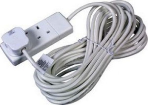 13 Amp 2 Gang Extension Socket C/W 2M Lead