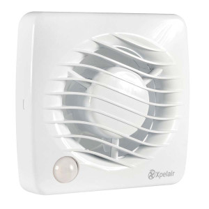 Xpelair XPLV100HTAP 4' 100mm SELV Extract Fan With Humidistat, Timer, Pullcord & Fitting Kit, 92570AW