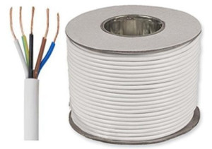 3185Y 0.75mm2 5 Core Round Flexible PVC Cable, 6 Amps