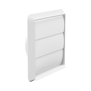VERPLAS G500W Gravity Grille 5" External Ducting Air Vent with Round Spigot White
