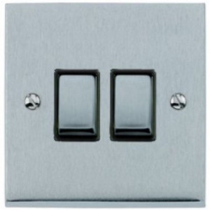 2Gang 2Way Sw Satin Chorme R03.810.SCBK