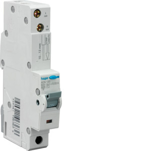 Hager RCBO Circuit Breaker, Type B, 10A, 30mA ADN110