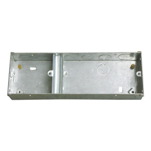 APPLEBY MB335D 3G Dual 35mm Galvanized Steel Finish Back Box with Divider