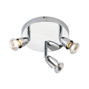 Saxby SAX43279 Lighting Amalfi Three Lights Round Halogen Spotlight Chrome