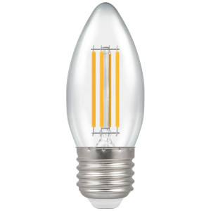 Crompton CRCAN5ESWW 5W LED Filament Candle Lamp Clear Dimmable 2700K ES E27