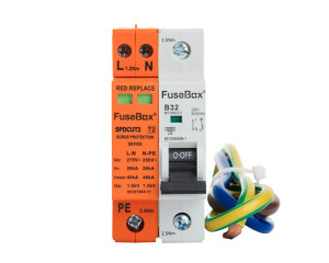 FuseBox SPDCUKITT2 32A MCB Single Pole T2 Surge Protection Device