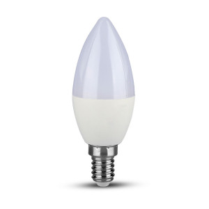 V-TAC VT171 LED Candle Light E14 Base Bulbs Samsung Chip White C37 3000K 5.5W