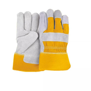 GLOVEWORKY Leather Canadian Rigger Gloves Yellow