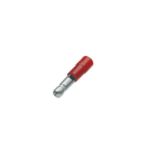 RONBAR MBR4.0 High-Quality 4mm Insulated Crimp Male Bullet Terminal Brass Red