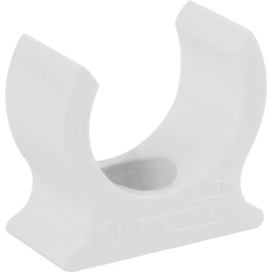 PCF20RCW PVC Spring Clip Saddle White 20mm - 100PC