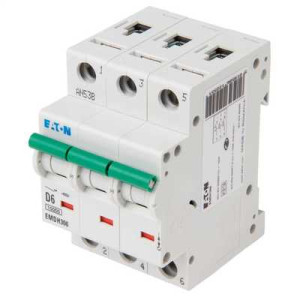 Eaton MCB Three Memshield Triple pole Type D Circuit Breaker
