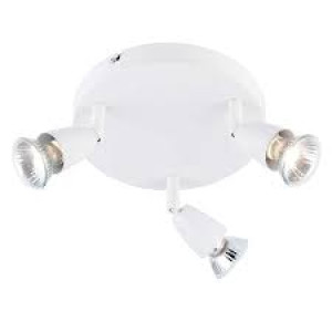 Saxby SAX43283 Lighting Amalfi Three Lights Round Halogen Spotlight White