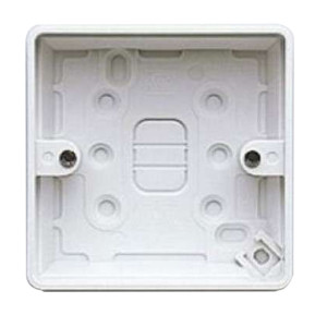 MK Electric Logic Plus Surface Mounting Box White 1 Gang 30mm Depth K2140WHI