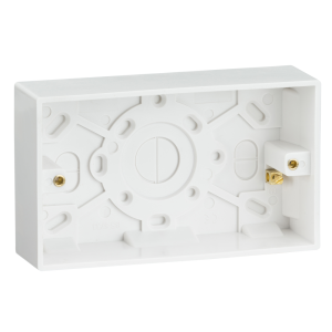 Double 35mm Pattress Box with Earth Terminal