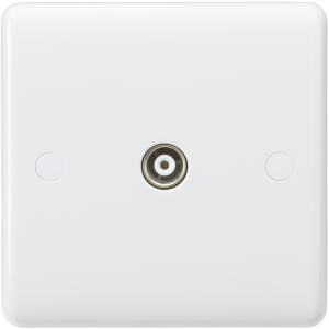Curved Edge Coax TV Outlet (non-isolated)