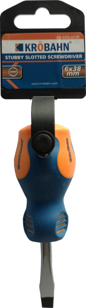 Krobahn Slotted Screwdriver 6mm X 38mm Magnetic Tip Flat-Head Screwdriver, KB-SDSL6038