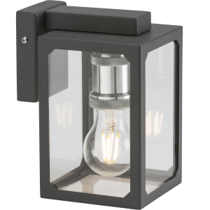 230V IP23 E27 Wall Lantern - Anthracite