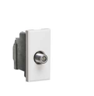 Screened SAT TV Outlet Module 25 x 50mm - White