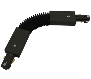 230V Single Circuit Track Flexible Connector Black
