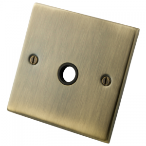 1 Gang Flex Outlet (Black) Antique Brass T91.909.BK