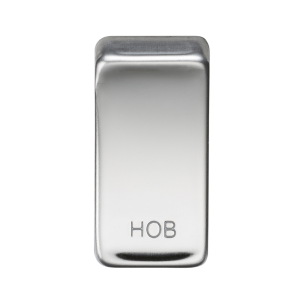 Switch cover "marked HOB" - polished chrome