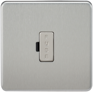 Screwless 13A Fused Spur Unit - Brushed Chrome