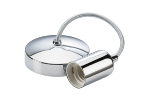 Knightsbridge 8270PC 6" E27 Contemporary Pendant Set - Polished Chrome
