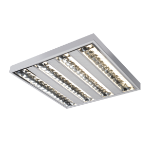 IP20 4x14W T8 Surface Mounted Emergency Fluorescent Fitting 600x600x75mm