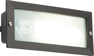 IP44 9W PL Low Energy Black Bricklight
