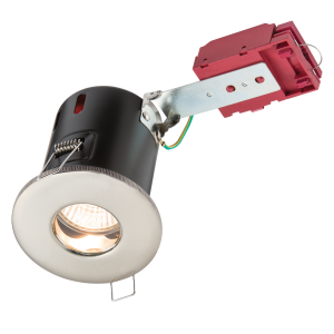 230V IP65 GU10 IC Fire-Rated Shower Downlight Brushed Chrome