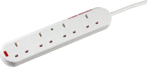 13A 4G 2M Surge Protected Extension Lead with Neon
