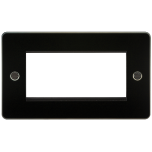 Flat Plate 4G modular faceplate - gunmetal FP4GGM