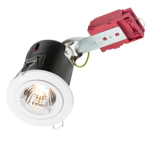 230V 50W Fixed GU10 IC Fire-Rated Downlight in White