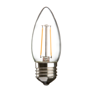 230V 2W LED 35mm ES Clear Candle 3000K