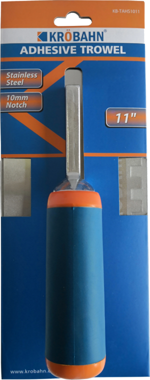 Krobahn 11" Adhesive Trowel 10mm Square Notch Rust Free Tile Trowel, KB-TAHS1011