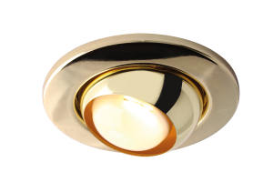 ME04B Dimmable 240V 40 Watt max. R50 Brass Finished Eyeball Downlight - IP20
