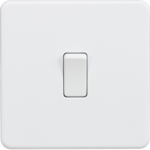 Screwless 10A 1G intermediate switch - Matt white