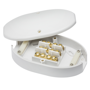 60A Junction Box 3-Terminal - White