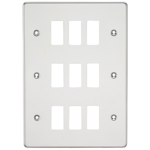 Flat plate 9G grid faceplate - polished chrome