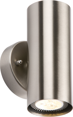 IP20 230V 2x35W max. GU10 Stainless Steel Wall Fixture