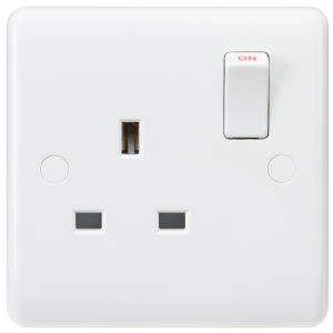Curved Edge 13A 1G DP Switched Socket