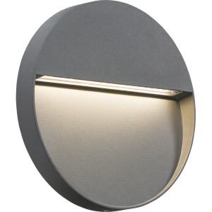230V IP44 4W LED Round Wall/Guide light - Grey