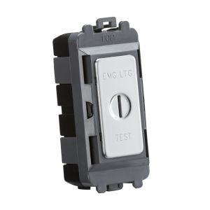 20AX 2 way DP key module (marked "EMG LTG TEST") - polished chrome
