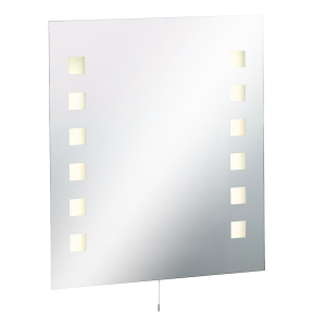 IP44 Rectangular Mirror with Dual Voltage Shaver Socket