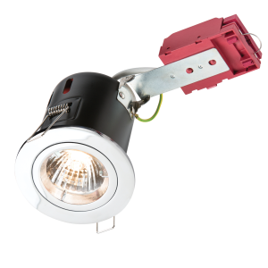 230V 50W Fixed GU10 IC Fire-Rated Downlight in Chrome