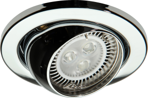 LE04C1 12V 50W max. L/V Chrome Eyeball Downlight with Bridge - IP20