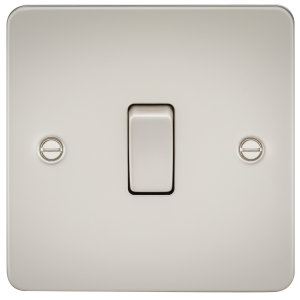 Flat Plate 20A 1G DP switch - pearl