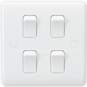 Curved Edge 10A 4G 2-Way Switch (on single plate)